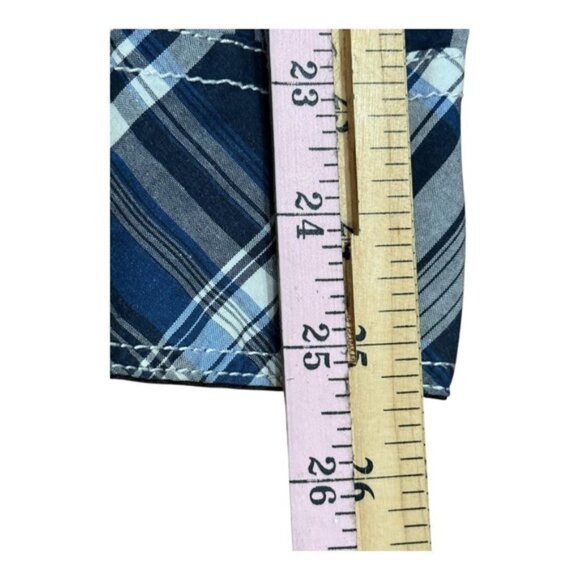 Urban Heritage Shirt Mens Medium Plaid Western Embroidered - Picture 3 of 9